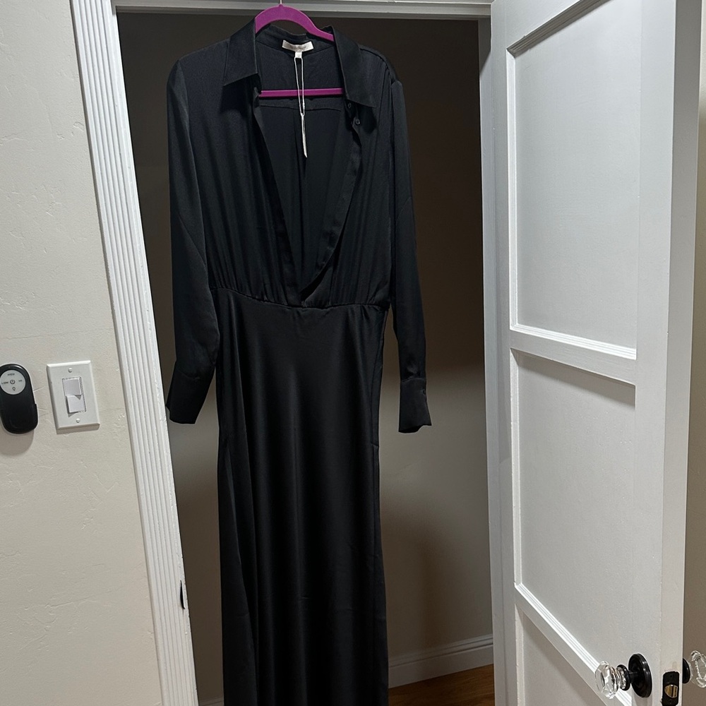 Elegant Black Long Sleeve Dress